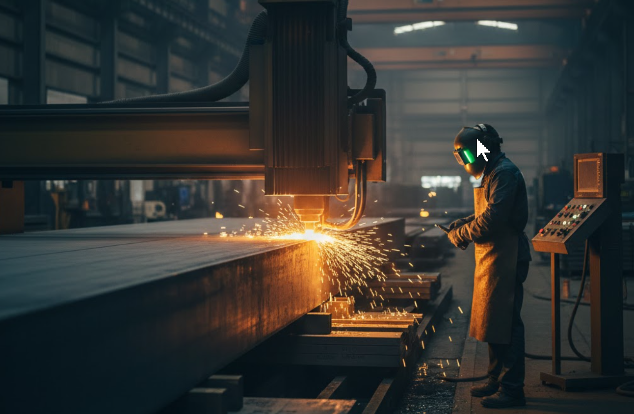 Precision flame cutting of hot-rolled steel plates Precision flame cutting of hot-rolled steel plates