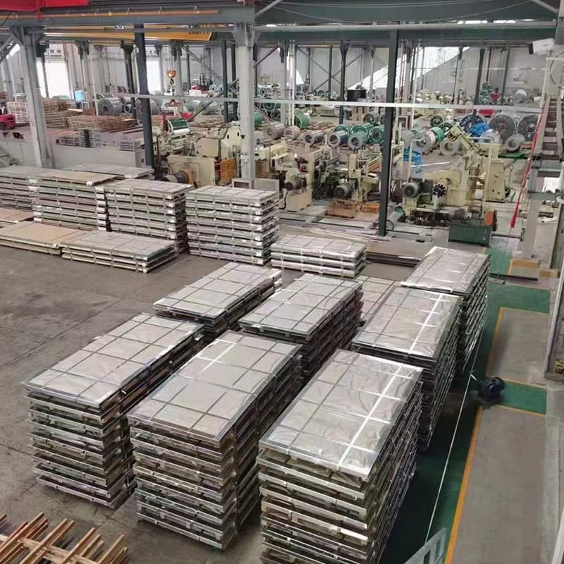 Verified ASTM A240 304 stainless steel plates stacked in Shandong Ruixiang Steel Group warehouse Verified ASTM A240 304 stainless steel plates stacked in Shandong Ruixiang Steel Group warehouse