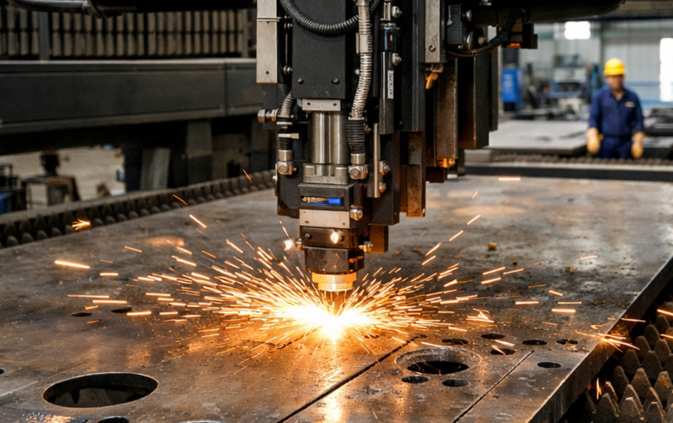 CNC plasma cutting machine processing custom size 2205 duplex steel plate